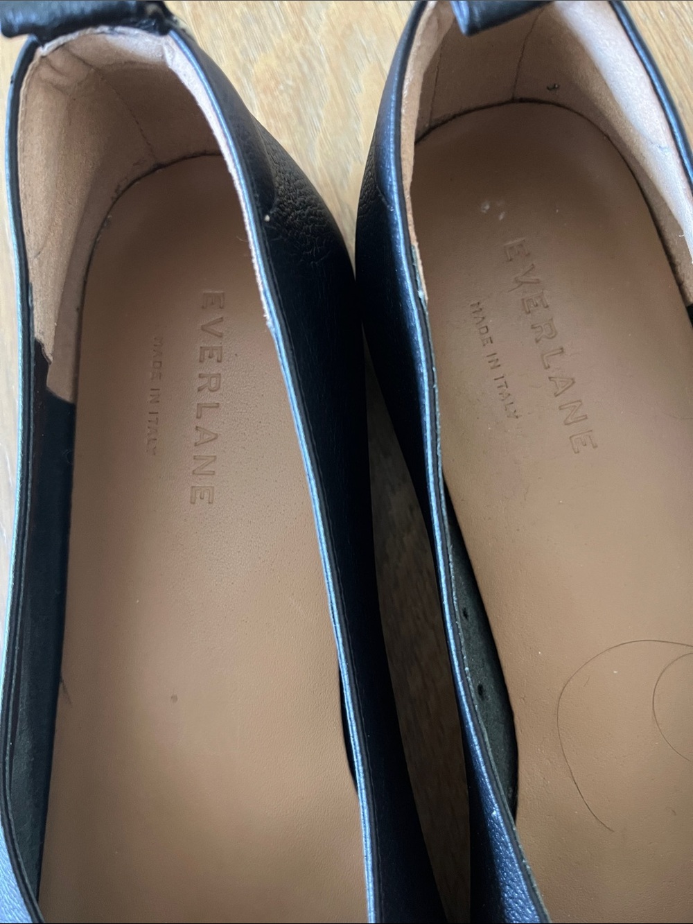 Everlane Black Leather Slip-On Ballet Flats - Picture 2 of 7